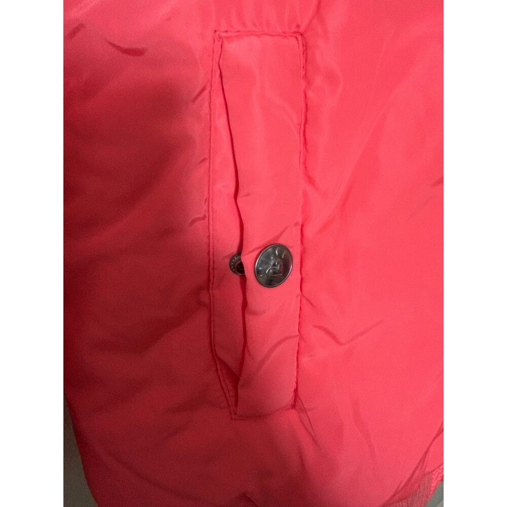 Justice Girls peach faux Fur Hooded Full Zip Puffer Jacket Coat Size 16 18 - Picture 12 of 12